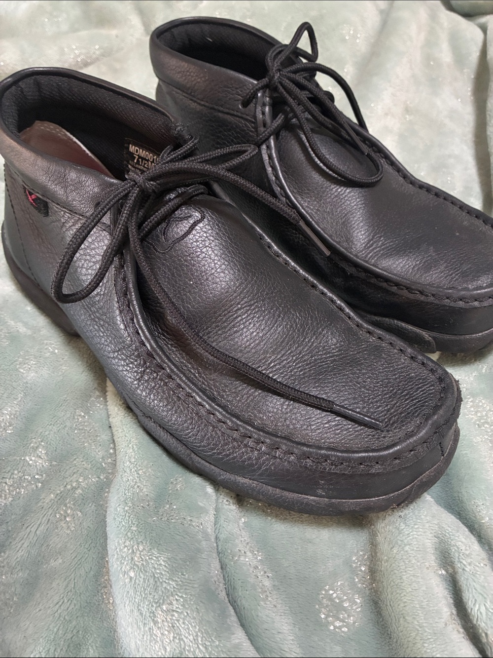 Twisted X Black Leather Moc Toe Lace-Up Chukka